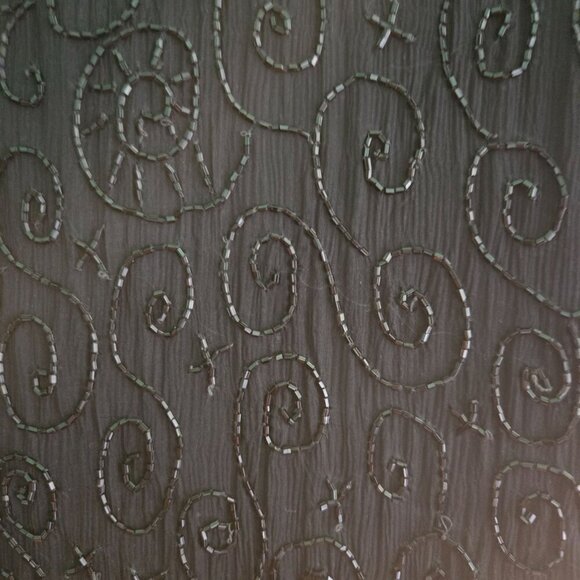 Stenay Vintage NWT Deadstock 100% Silk Beaded Made In India Midi Dress Size 12 - Picture 3 of 6